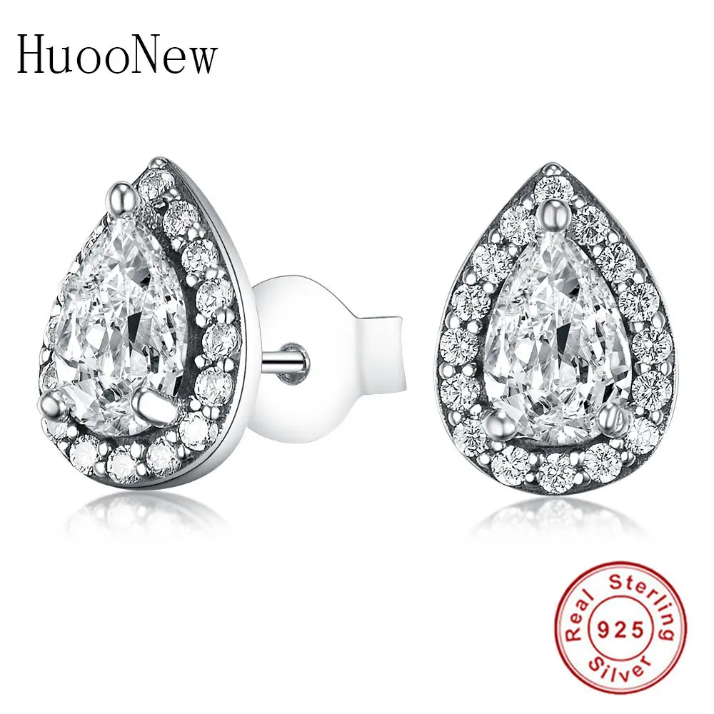 Свадебные ювелирные изделия дизайн воды Кристалл Стразы Серьги гвоздики любовь