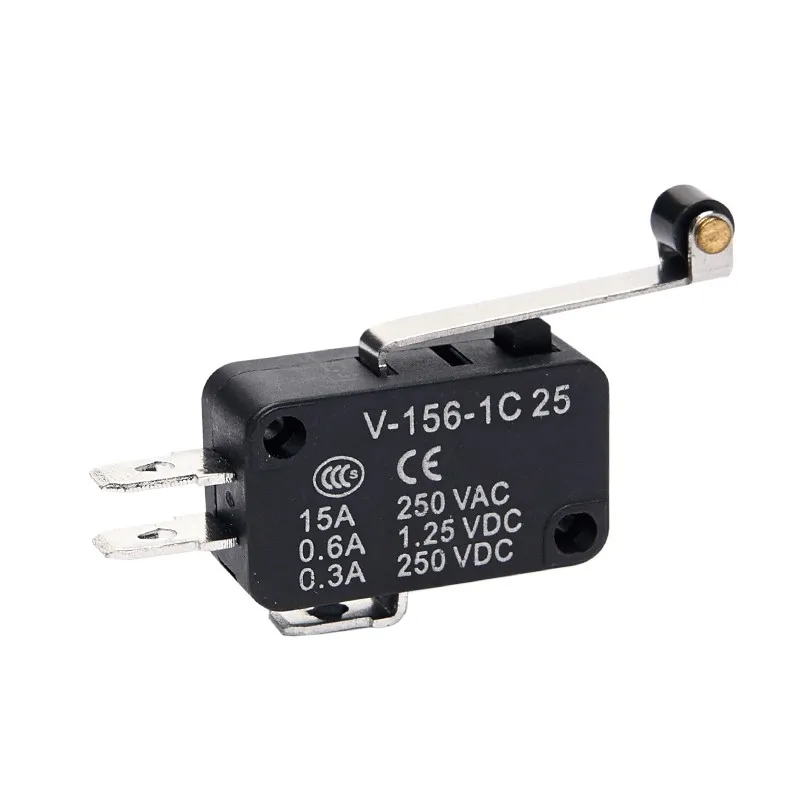 5 шт. V-156-1C25 длинный роликовый рычаг с петлей AC DC микро/концевой выключатель |