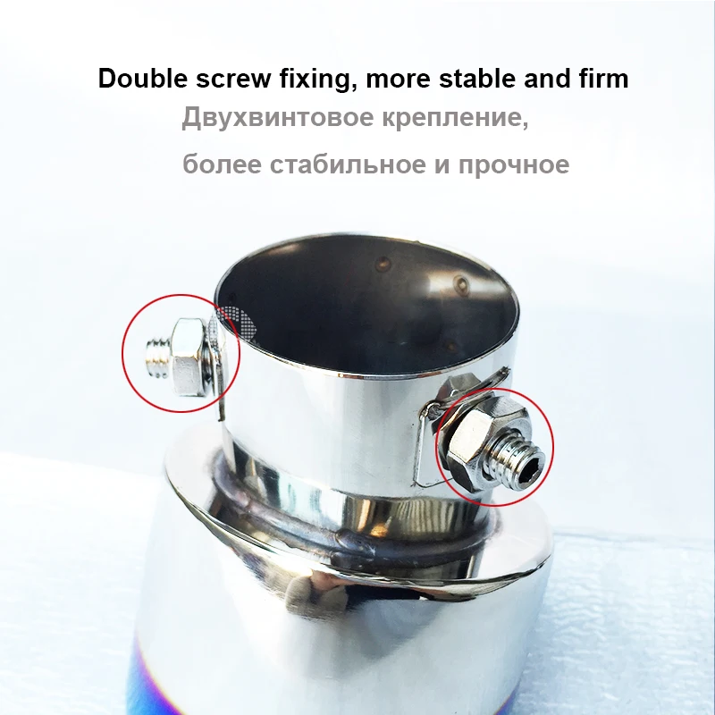 Автомобильный глушитель выхлопной трубы наконечник из нержавеющей стали