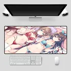 Коврик для мыши Mairuige Kawaii с изображением двух сексуальных девушек, аксессуары для компьютерных игр, для ноутбука, офиса, клавиатуры, анимации, коврик для мыши, столы