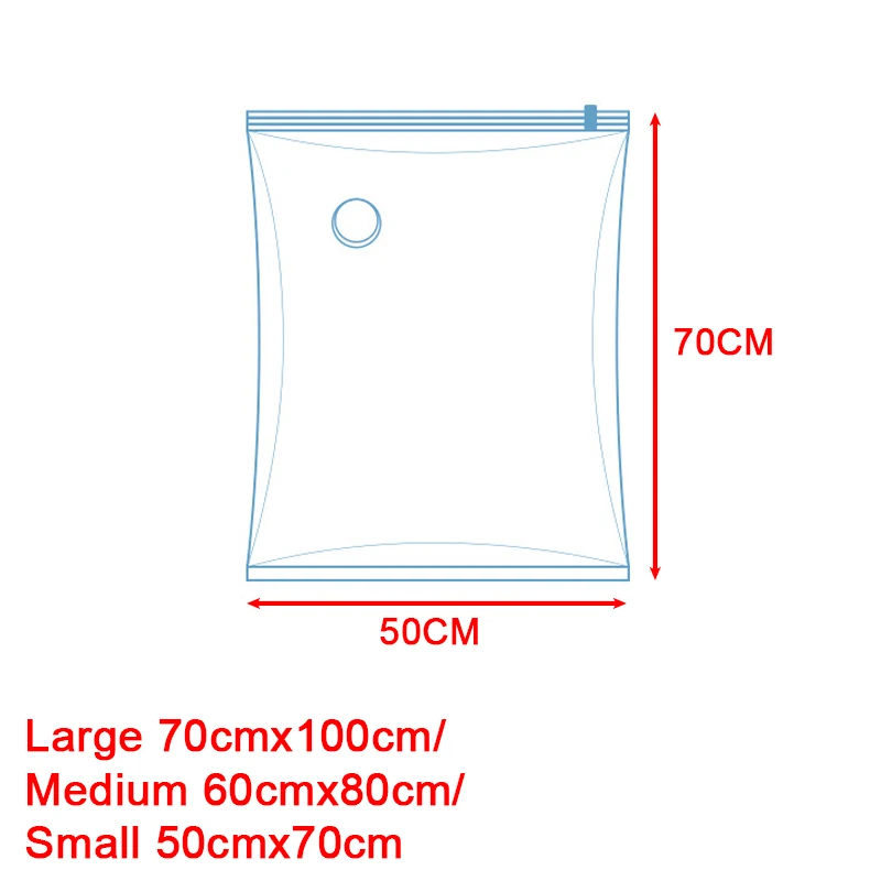 

6Pcs Wardrobe Vacuum Bag Storage Home Organizer Transparent Foldable Clothes Organizer Seal Compressed Saving Space Bags Package