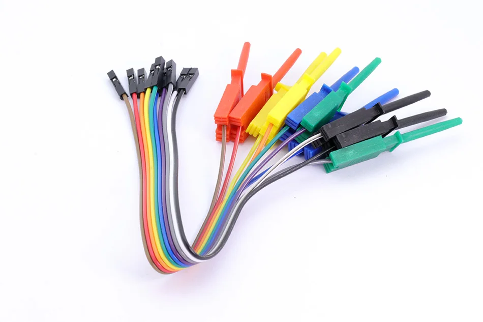 1 комплект 25 см 5 цветов 10 pin крюк клип комплект шлангов, высокая эффективность, логический анализатор кабельный захват зонд тест
