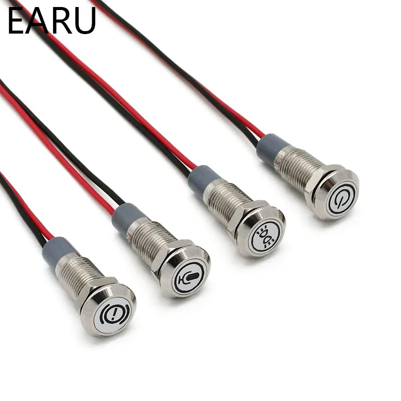 8/10/12/14 мм хромированный черный корпус значок логотипа настройки