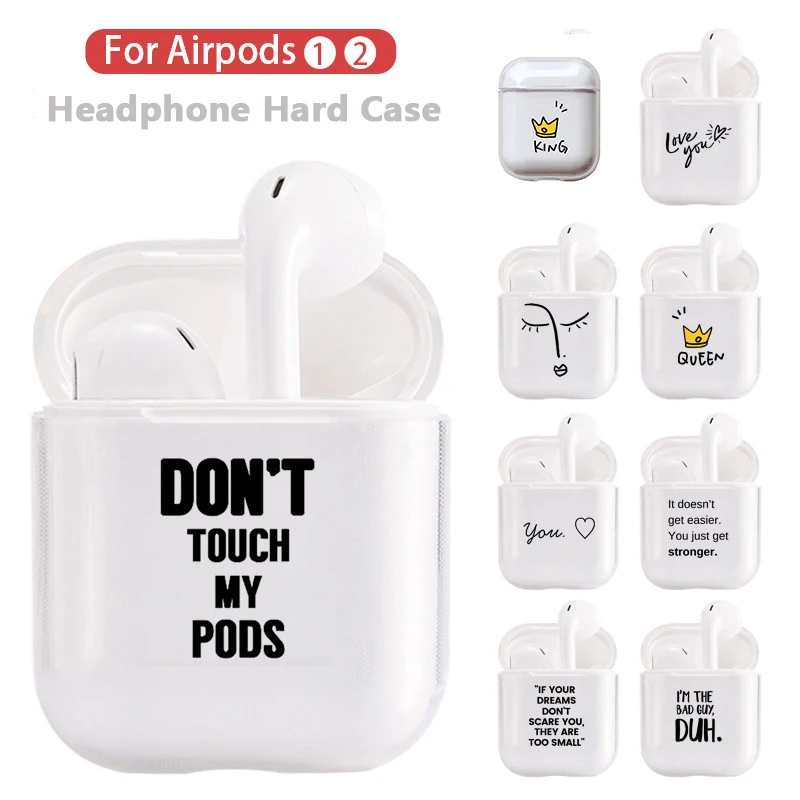Милый чехол для наушников с кристаллами Apple AirPods Жесткий ПК прозрачный защитный