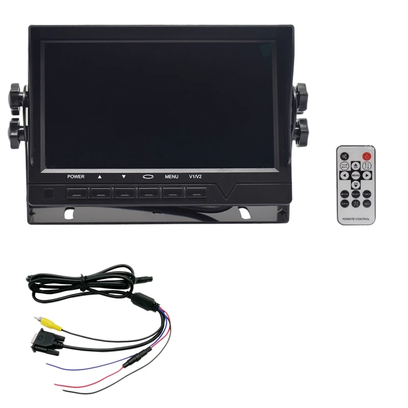 7 дюймов TFT lcd проводной автомобильный монитор HD дисплей AV1 VGA заднего вида