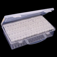 diamond painting storage box with 64128192256 grids portable bead storage container 5d diamond embroidery accessories tools