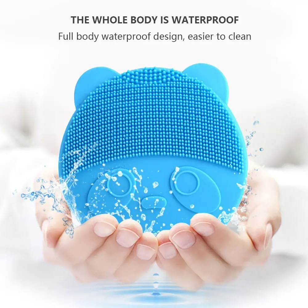 Силиконовая электрическая кисть для очистки дица Водонепроницаемая