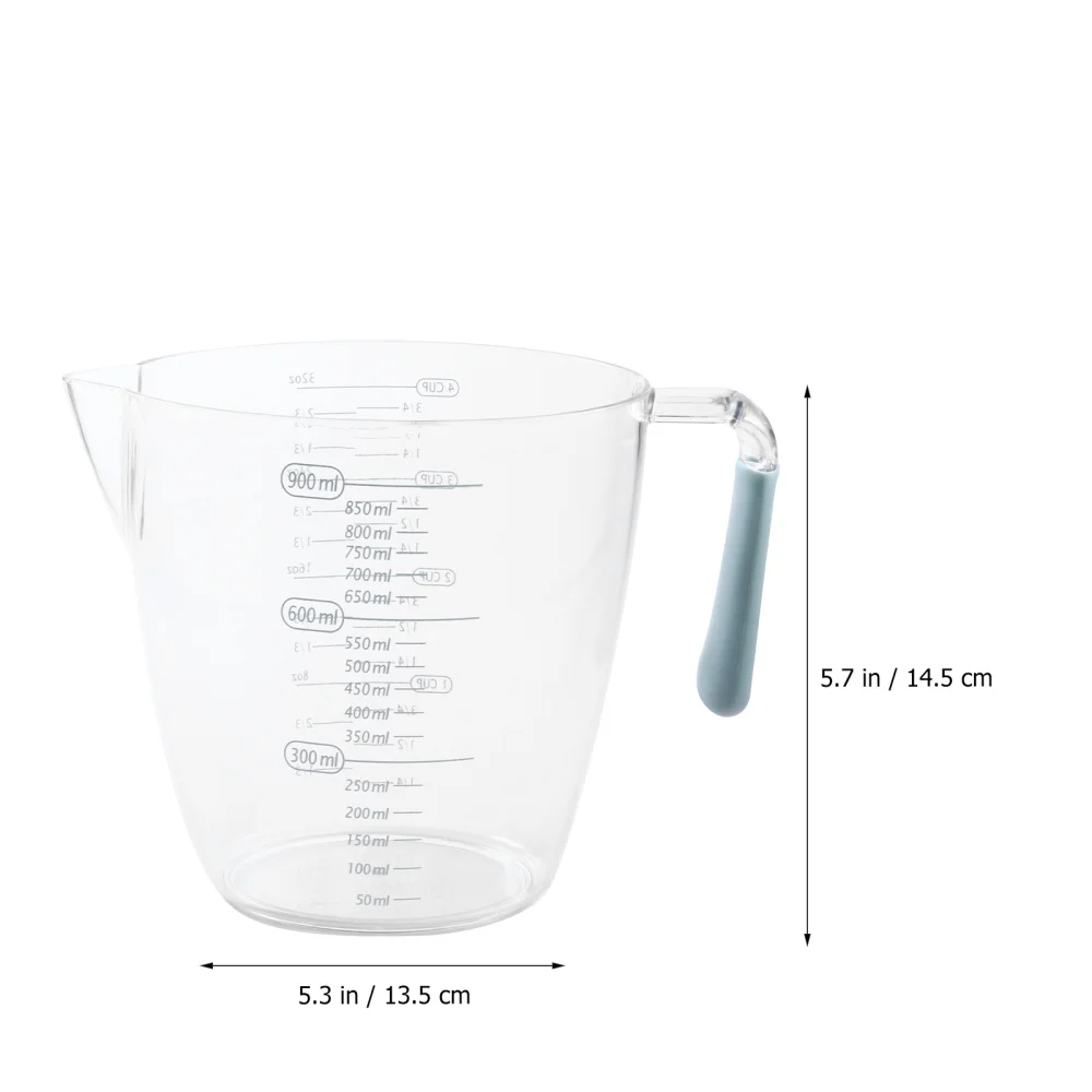 

1 Set 3 Pcs Transparent Measuring Cups Set Measure Cups (Olive Green)