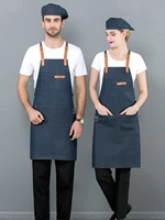 1pcs apron denim restaurant hotel waist chef apron bar pub kitchen cafe server waiter waitress cook apron universal