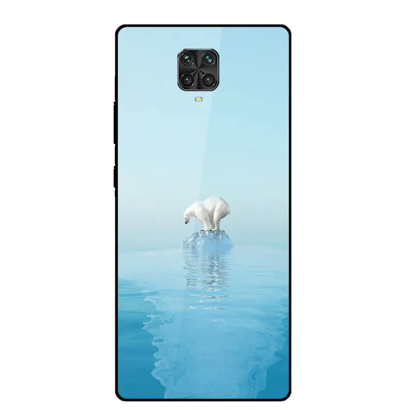 

Xiaomi Redmi Note 9 Pro Case Fashion Mirror Tempered Glass Phone Case For Redmi Note 9S Note 9 Pro Max Silicone Bumper Covers