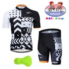 Детский трикотажный костюм для велоспорта STRAVA, шорты, дышащая трикотажная одежда, Детский костюм для езды на велосипеде с коротким рукавом, спортивное оборудование для велоспорта