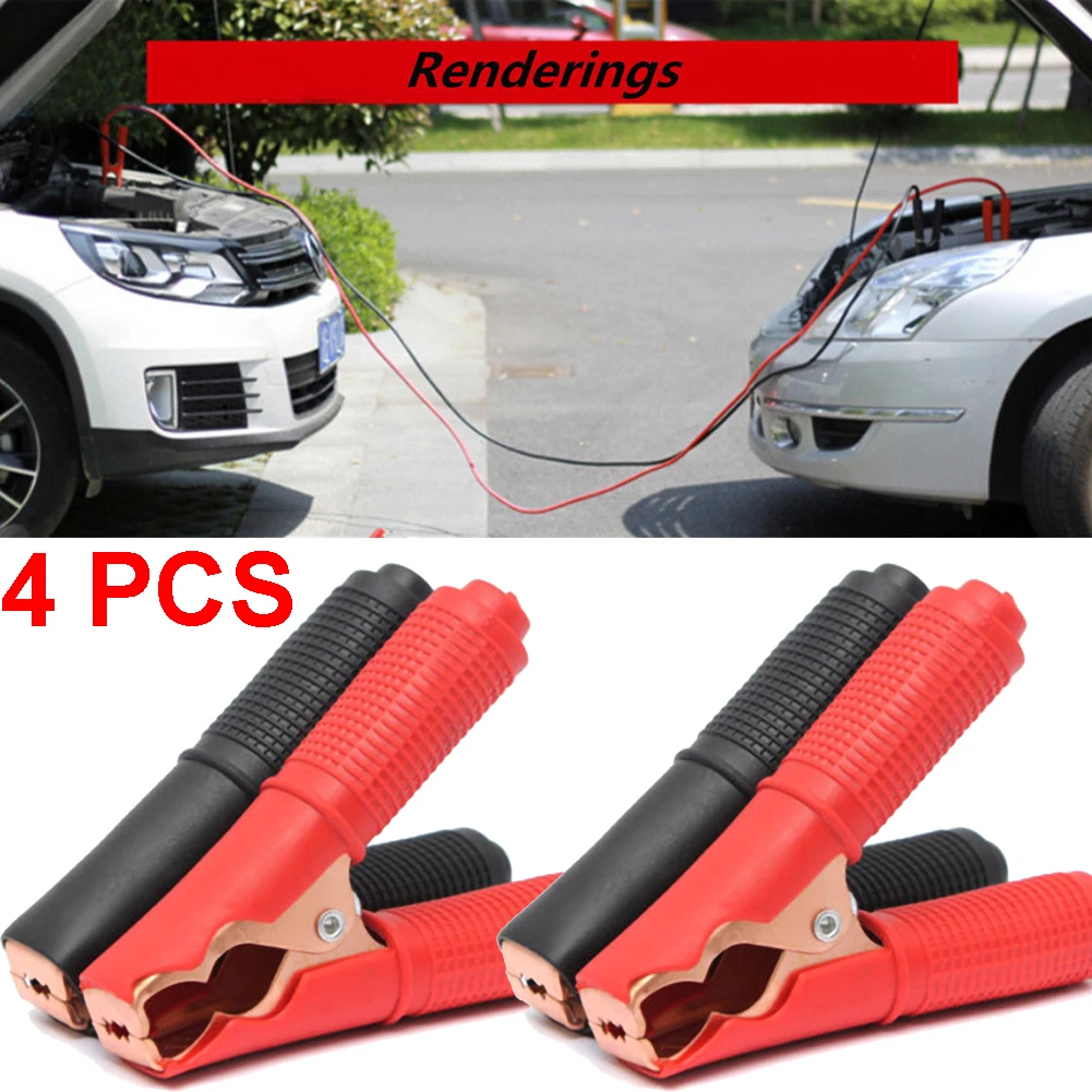 

4Pcs Super Durable 100A Electrical Crocodile Alligator Clips Car Battery Insulated Test Lead Excellent Safety Performance