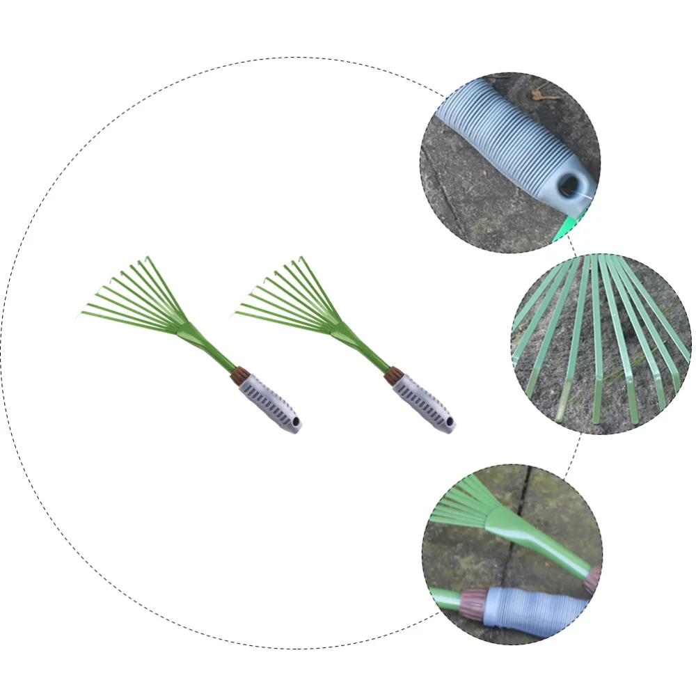 

2Pcs Heavy Duty Gardening Hand Rake Claw Rake Cultivator with Ergonomic Grip