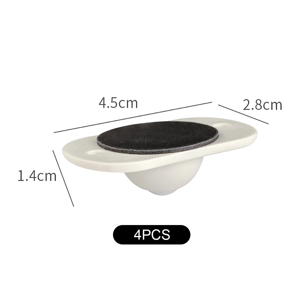 4 шт. самоклеящиеся поворотные ролики Универсальные для мебели ящика хранения