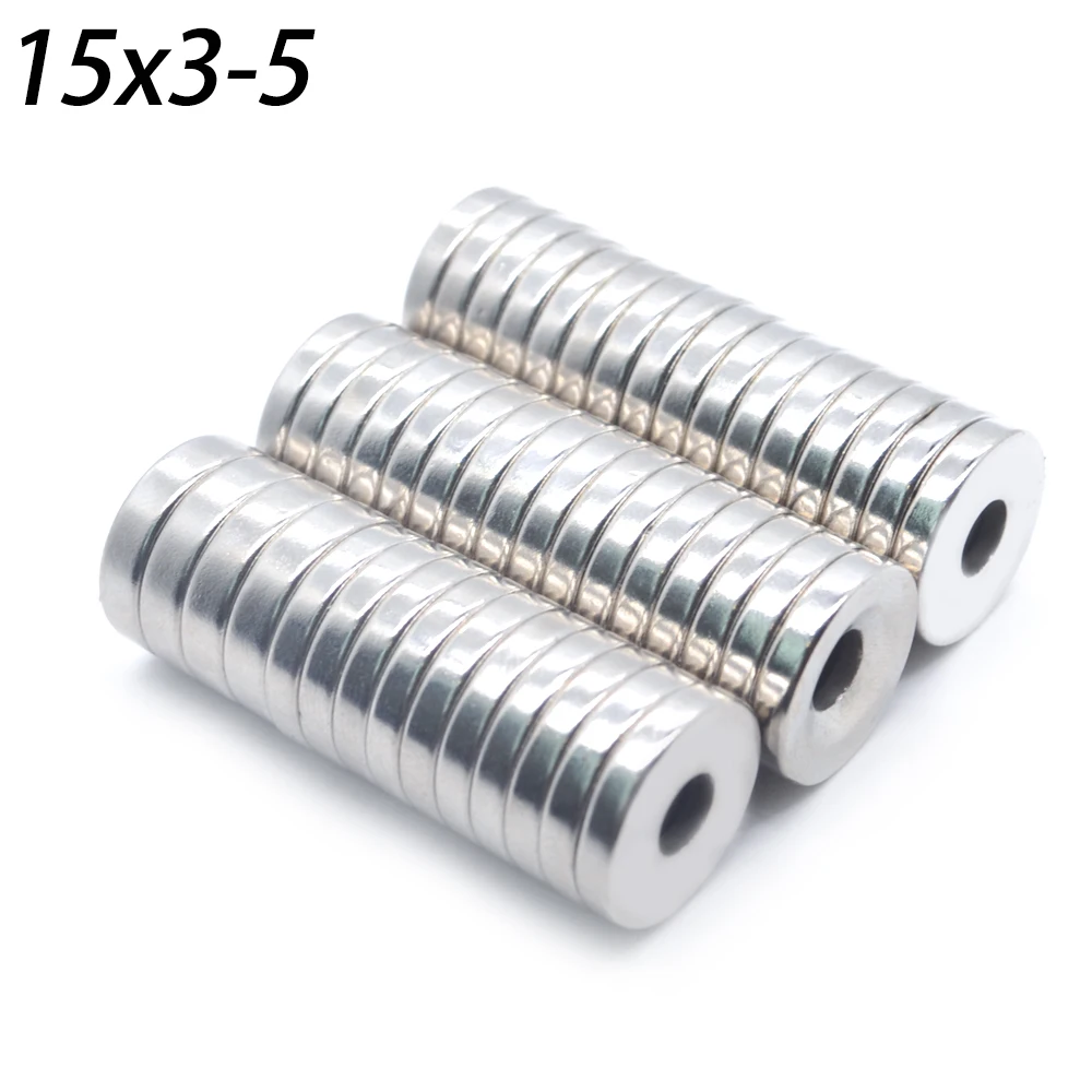 

Круглый неодимовый магнит NdFeB N35, 15 х3-5, 5/10/20/50 шт., супермощный маленький постоянный магнитный диск imanes, 15 х3 отверстия, 5
