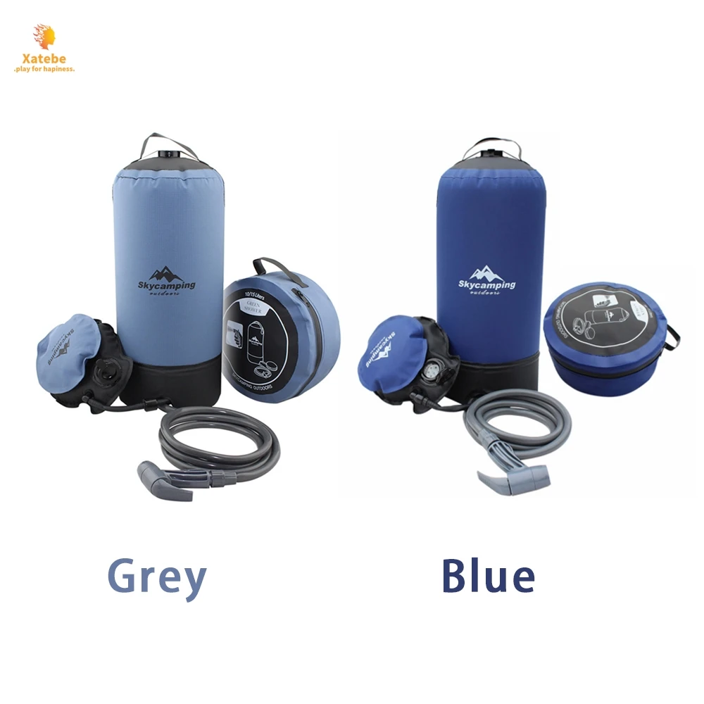 

11L Outdoor Inflatable Shower Water Bag with Foot Pump PVC Pressure Shower Bag For Beach Camping Hiking Bathing