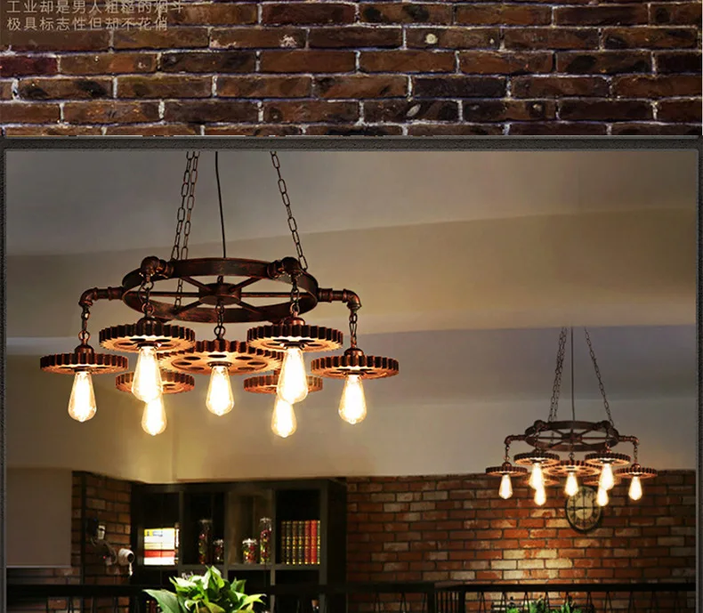 Ретро снаряжение промышленный стиль люстра одежда горячий горшок магазин