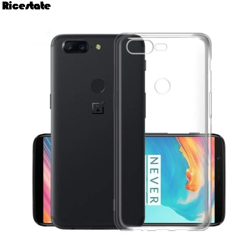 Противоударный Прозрачный чехол для OnePlus 5 T Мягкая силиконовая задняя крышка из