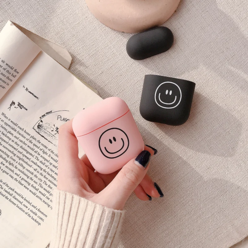 Жесткий чехол для наушников для Apple Airpods 1/2 противоударный чехол для Apple гарнитура для Airpods чехол s Матовый розовый защитный чехол для пары