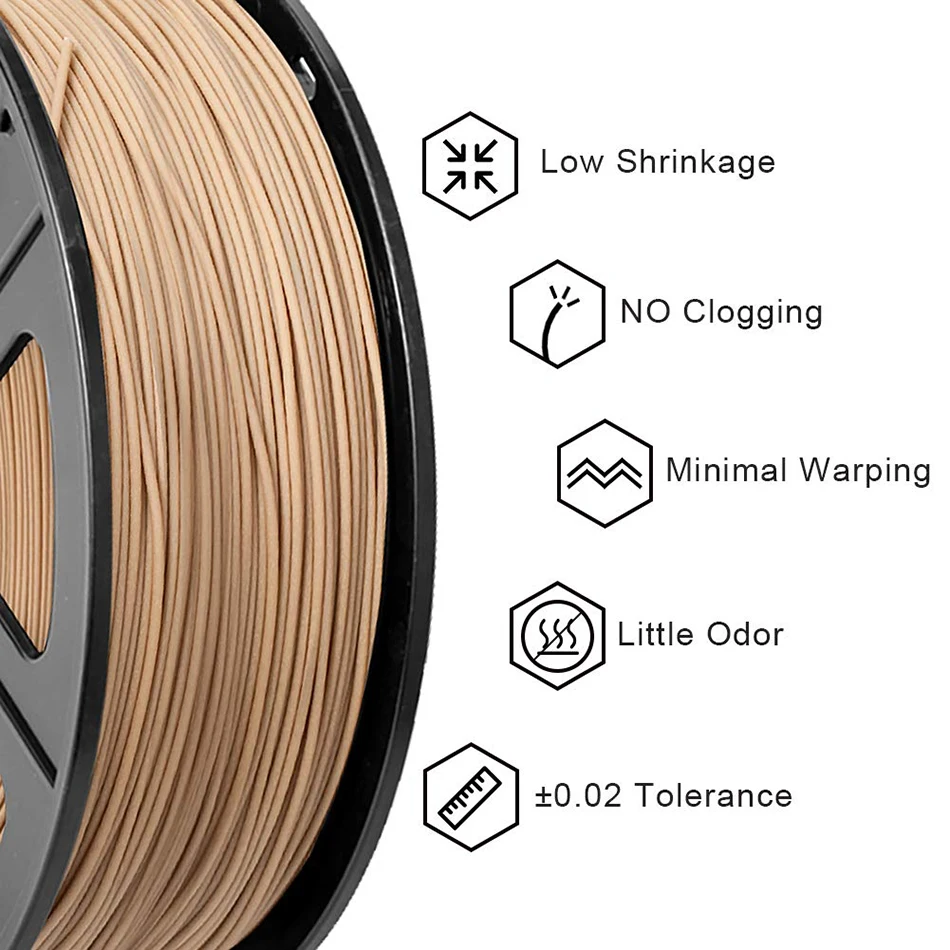 Wood 3D Filament 1.75 MM Plastic 3D Material For FDM 3D Printer 3D Printing Pen Small Furniture Decoration 1KG BELIVEER 3D