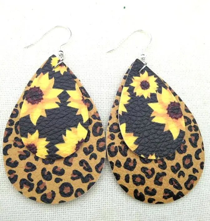 Новая кожаная капля длинные висячие серьги для женщин и девочек массивные