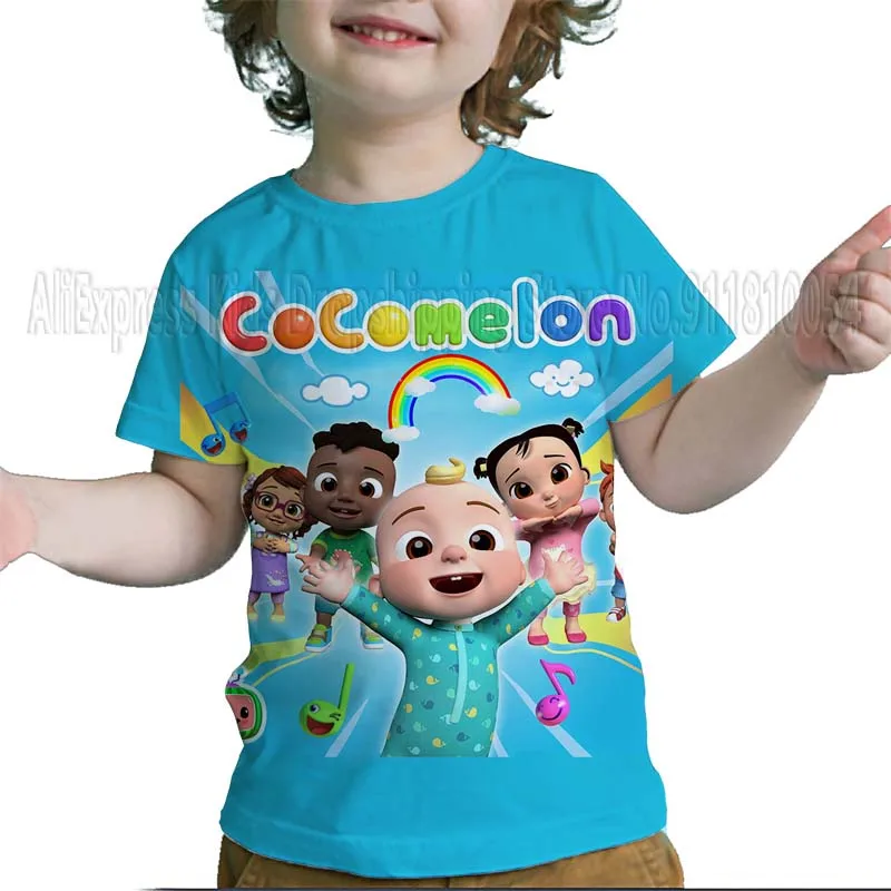 

Toddler Cocomelon 3D Print T-shirts Boys Girls Tee Tops Summer Kids Cartoon Anime Tshirts Harajuku Children T Shirt Streetwear