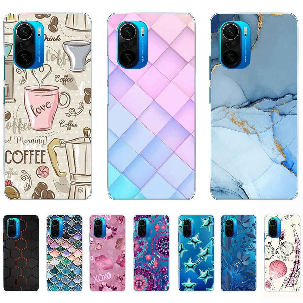 

Silicon Case for Xiaomi Poco F3 Flexible Durable Cover on Poco F3 Shell Cover Anti-fall Shockproof Personality Full protection