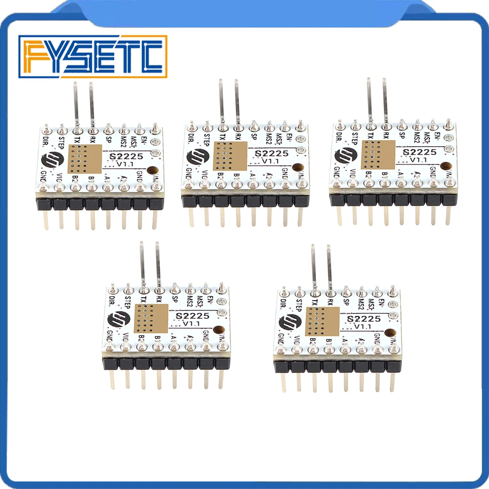 Сменный шаговый двигатель TMC S2225 V1.1 TMC2208 TMC2209 5 шт. TMC2225 UART бесшумный драйвер 256