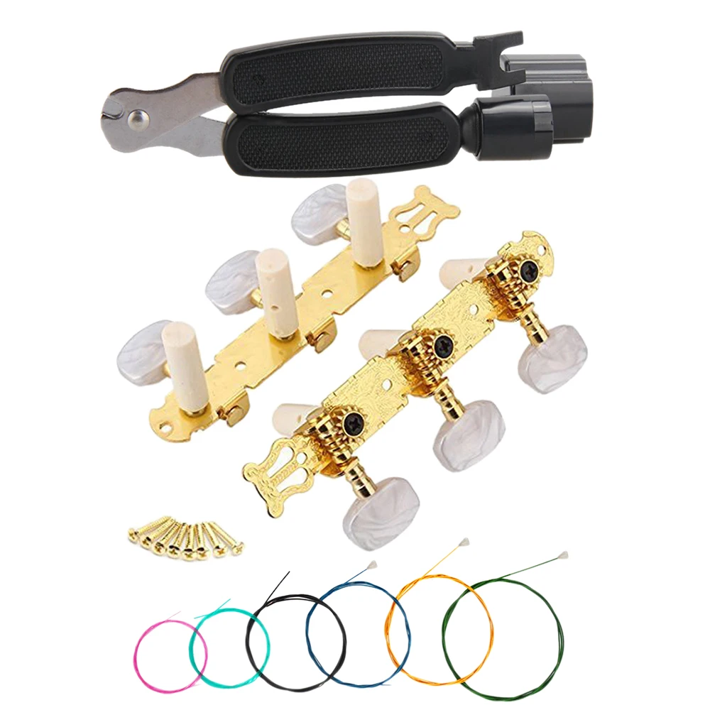 

Multifuction 3 in 1 String Winder Pin Puller String Cutter+Tuning Pegs Tuners+Strings Set