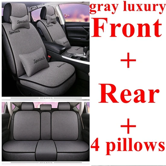 gray luxury Передняя+ задняя 5 машинные места сиденья для Toyota Corolla Yaris Pruis Hilux FJ Cruiser Crown LC Prado Venza Zelas Vios Auris Matrix - Название цвета: gray luxury