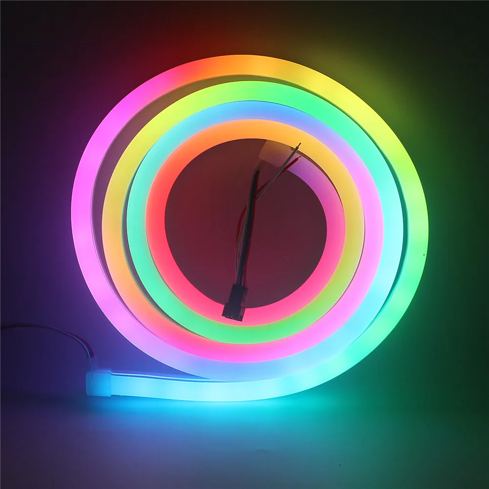 2 м DC 5 в 1903 Адресуемая программируемая 3838 RGB настоящая силиконовая трубка