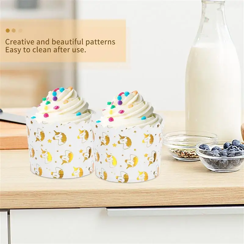 

50 Pcs Premium Cake Cup Muffin Cups Baking Cups Cupcake Cups Paper Cake Holders