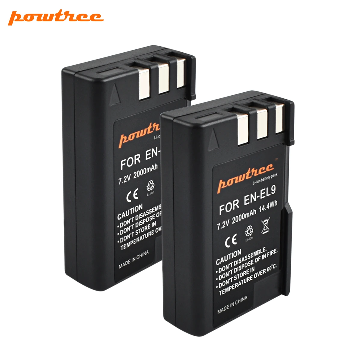 Powtree 2000mAh EN-EL9 EN-EL9a ENEL9 ENEL9a EN EL9 Camera Battery for Nikon D40 D40X D60 D3000 D5000 + Charger | Электроника