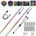 3pin ARGB светодиодный ные подсветки WS2812bWS2812 адресная RGB светодиодная полоса пикселя для ПК компьютера чехол материнская плата головка (+ 5 В, данные, GND)