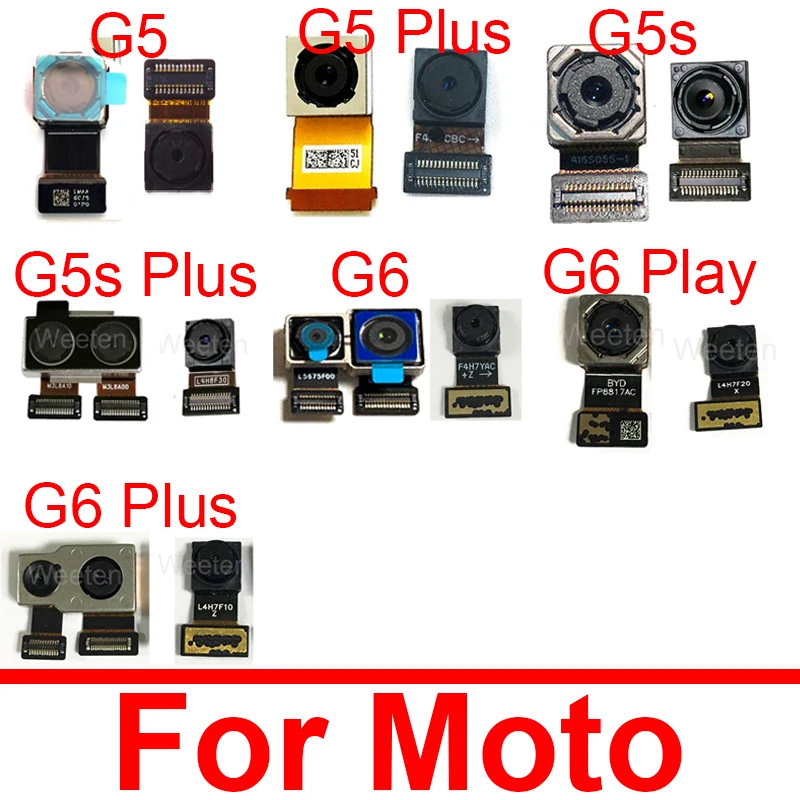 

Модуль фронтальной и задней камеры для Motorola Moto G5 Plus G5s G6 Play Main Small Camera Flex Cable запасная запчасть для ремонта