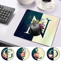 smooth waterproof pu leather mini computer mouse pad portable game laptop mouse pad letter pattern durable game mouse mat