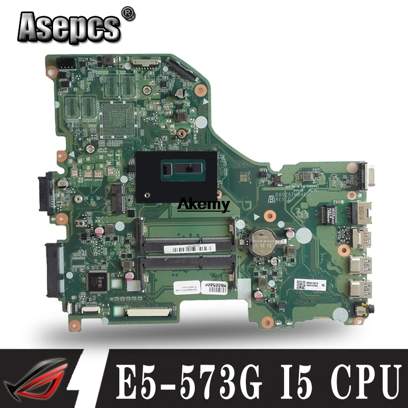 Материнская плата для ноутбука For Acer aspire E5-573G I5-5257U ЦП DA0ZRTMB6D0 NBMVH11006 | Компьютеры и