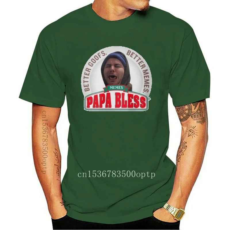 

New Papa Bless H3H3 Men's Black TShirt Clothing