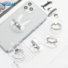 Универсальный прозрачный держатель-подставка для смартфонов iPhone 12, Xiaomi, Samsung, с кольцом на палец мобильный телефон