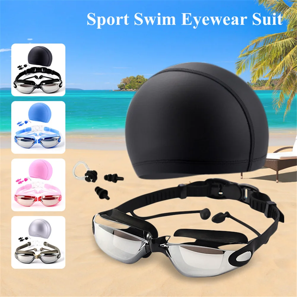 Мужские и женские очки для плавания анти туман УФ защита профессиональные