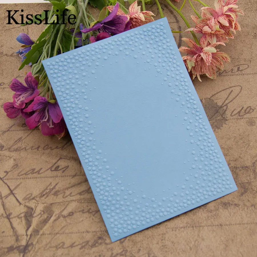 1 упаковка прямоугольная рамка круглые точки пластиковые папки для тиснения