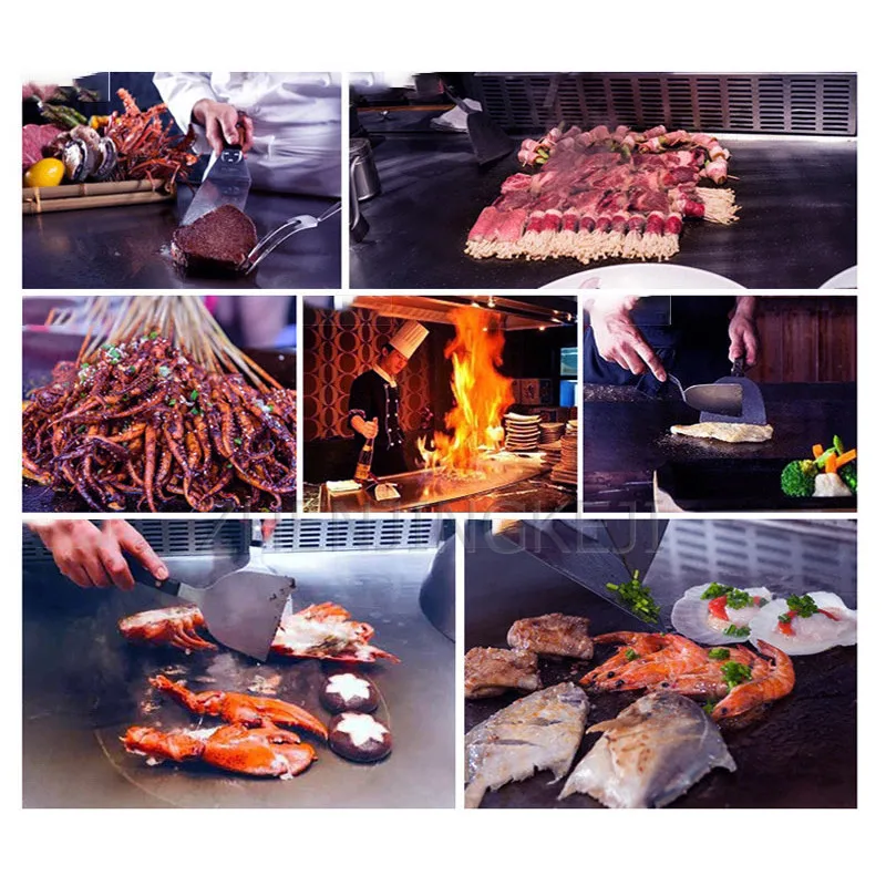 

Electric Griddle Chinese Teppanyaki 8KW Energy Saving Cabinet Griddle Lamb Chops Steak Western Restaurant Commercial Equipment