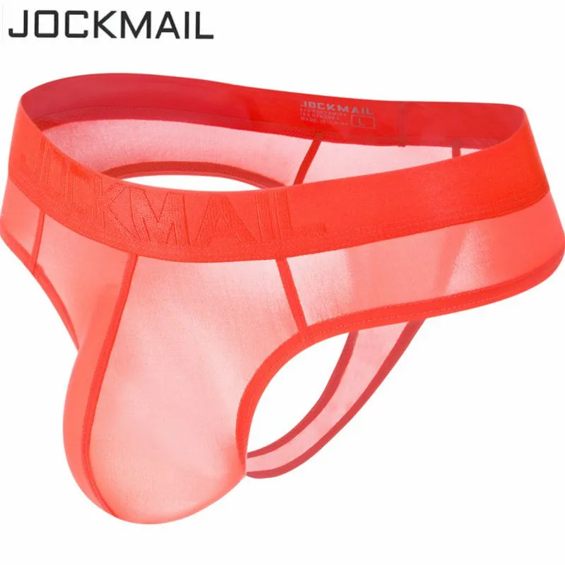 JOCKMAIL с низкой посадкой прозрачный ice шелковое ультратонкое сексуальное мужское