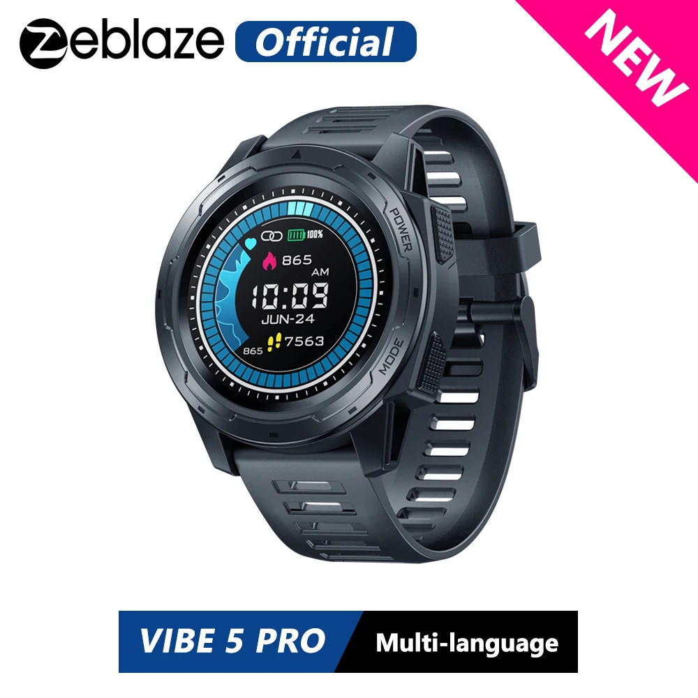 Умные часы Zeblaze VIBE 5 PRO умные с цветным сенсорным дисплеем пульсометром | Смарт-часы -4000216614137