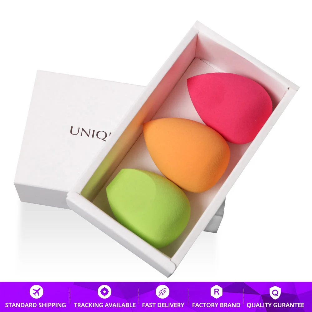 Уникальных цветов 3 шт./кор. спонж для Макияжа Косметический слойка порошка лица