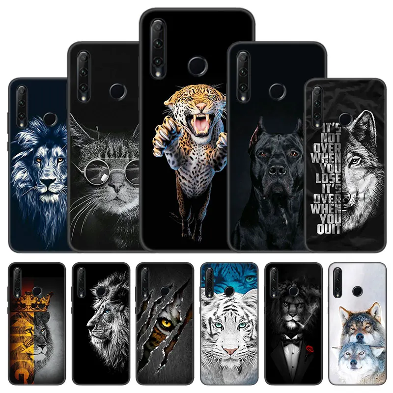 Чехол с волком львом котом собакой лисой для Huawei Honor 10X Lite 7A 8A 9X 20 Pro 7S 8C 8S 8X 9A 9C 10i 20i 30i