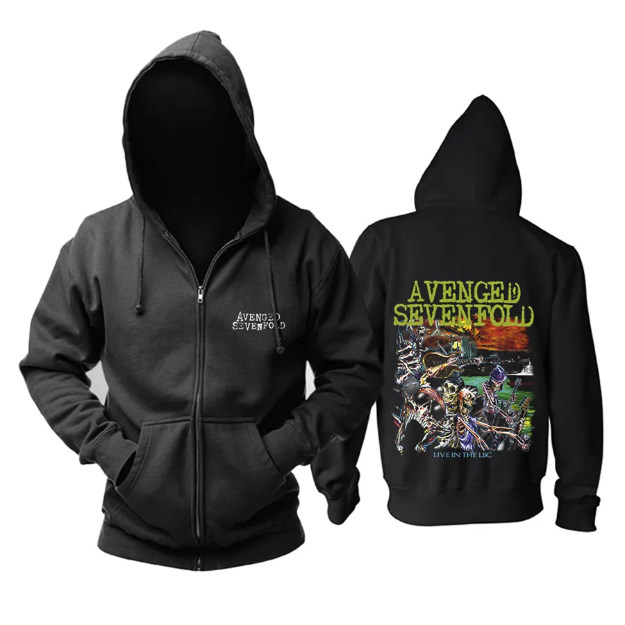 29 31 дизайн Harajuku череп Avenged Sevenfold A7X рок толстовки оболочка куртка панк тяжелый металл Толстовка молния флис sudadera - Цвет: 29