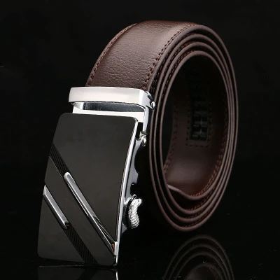 

2020 High Quality designer belts Mens Genuine Leather Belt Brown Automatic Buckle Waist Strap Business Male belt