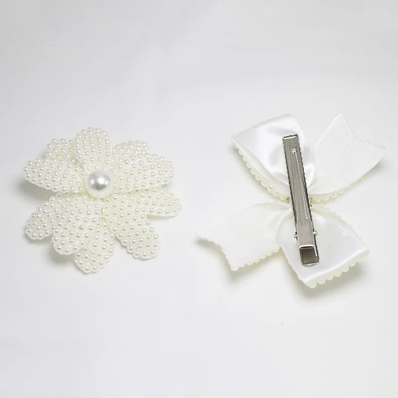 

Fashion Pearl Hair Bows With Alligator Clips Boutique Pearl Hair Accessories Bow Hair Accessories Rhinestone Bow