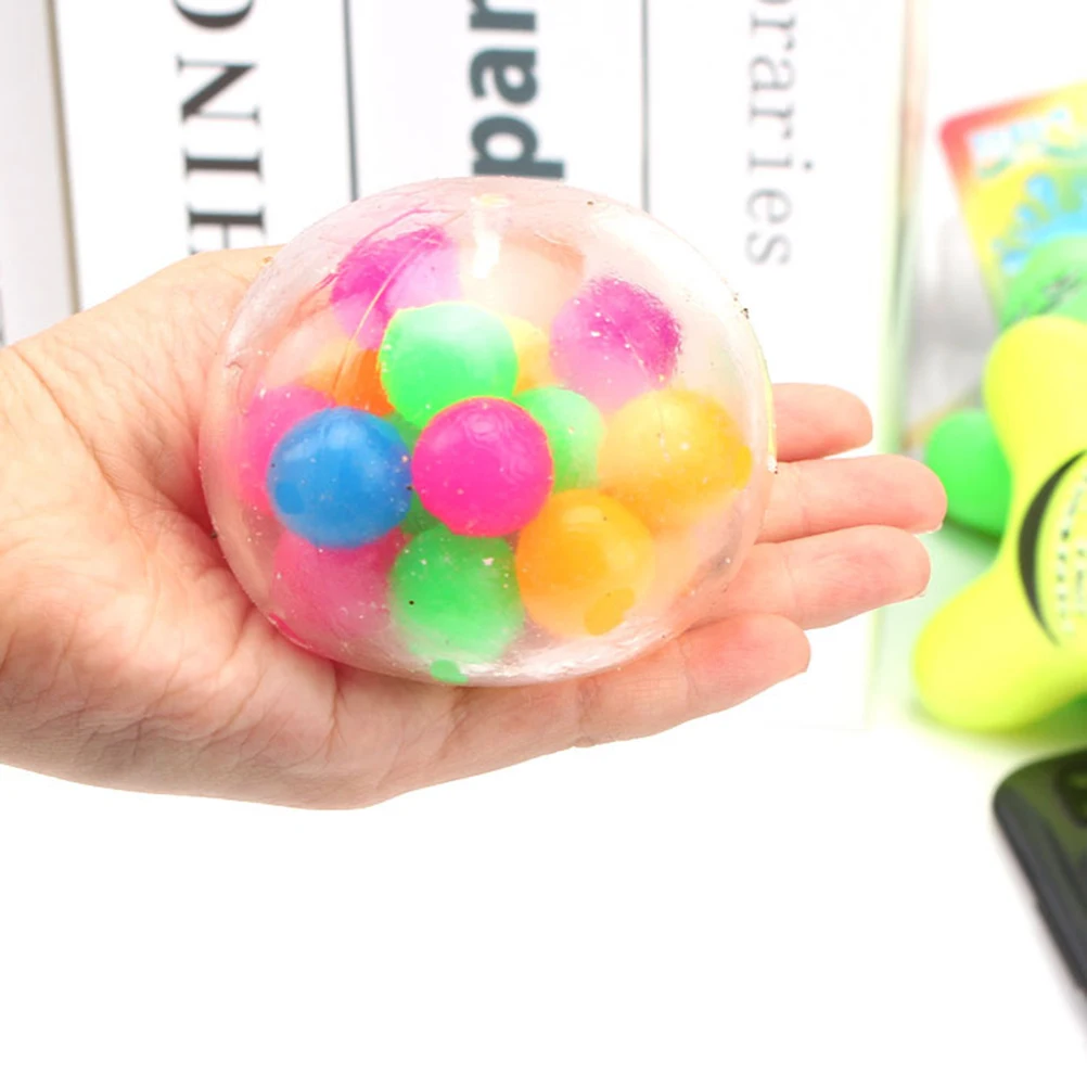 TR 1/3pcs Clear Stress Balls Colorful Ball Autism Mood Squeeze Relief Healthy Toy Funny Gadget Vent Toy Children Christmas Gift enlarge